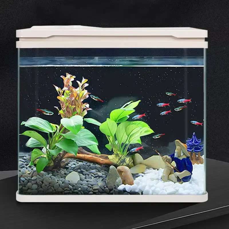 Relaxlines Wholesale Desktop Aquarium Multifunctional Coffee Table Tank With Lights Filter Water Pump Glass Aquarium Fish
