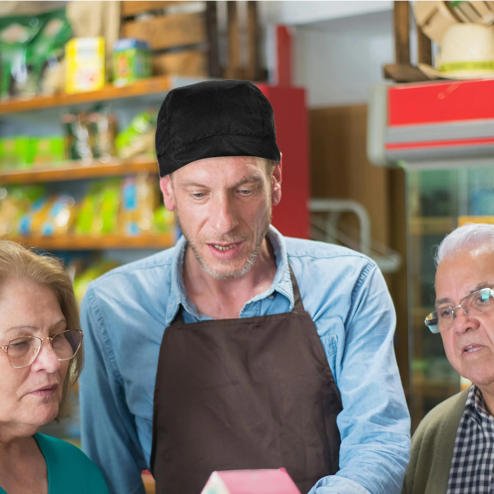 2개입 셰프 조절 가능한 주방 요리용 레스토랑 유니폼 유니섹스 천 모자 전문 주방 셰프 모자 서빙 모자 베이커리