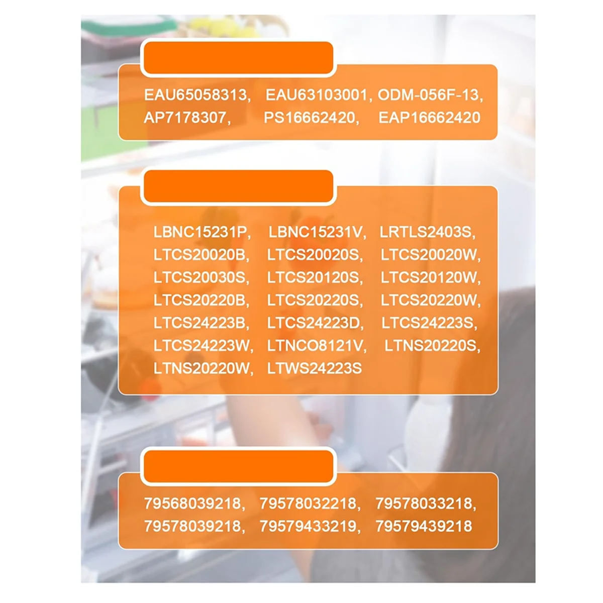 ايه يو 65058313   يصلح لجزء تجميع محرك مروحة تبخير الثلاجة استبدال EAU 65058313   -056F-13 AP 7178307