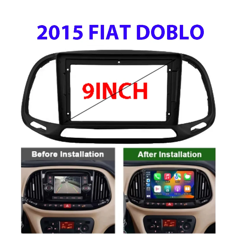 

9INCH Car Radio Fascia For FIAT DOBLO 2015 Frame Android 2Din MP5 Player Stereo Panel