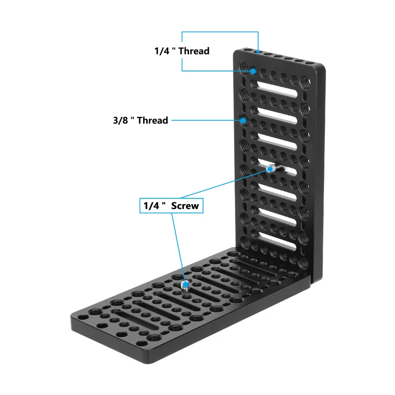 CAMVATE L-Shaped Cheese Plate Extension Mounting Platform with ARRI Accessory Mounts For Monitor Camera Cage Rig Baseplate