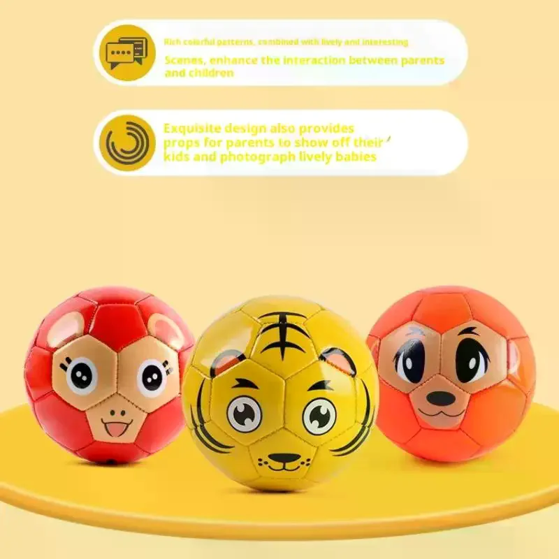 Pallone da calcio per bambini Mini calcio giocattolo educativo Apprendimento Palla morbida portatile per animali dei cartoni animati per esercitarsi nell'allenamento indoor all'aperto