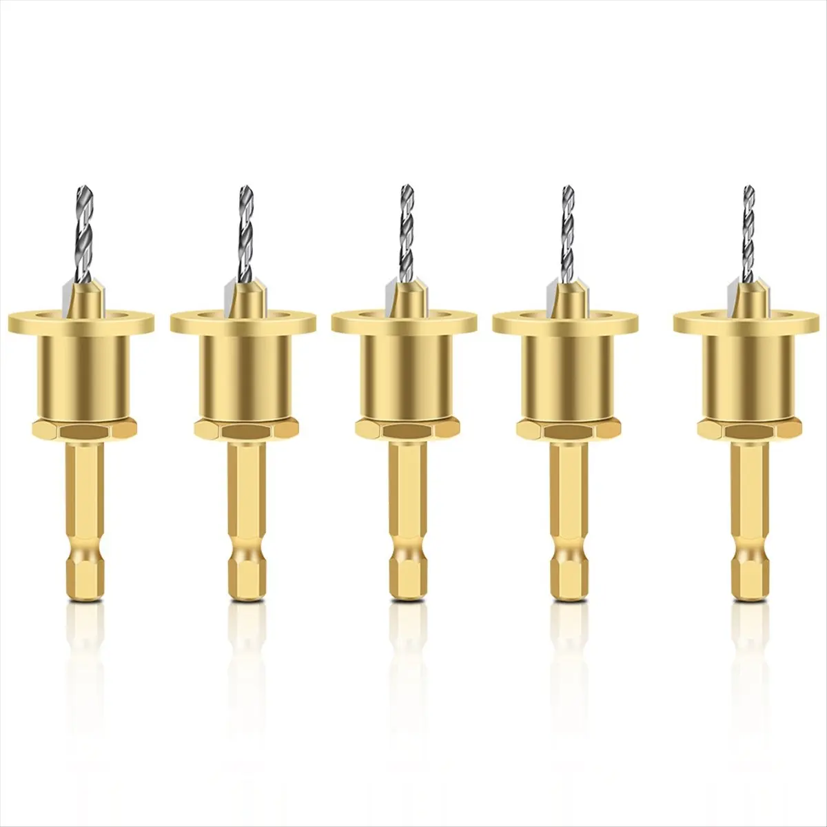 

AB08 Adjustable Hexagonal Shank Countersink Drill Taper Hole Drill Screw Step Drill Self-Tapping Screw Alloy