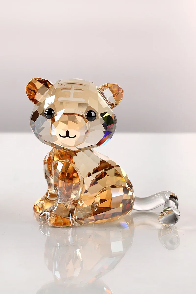 Crystal Lovely Dog Figurine Handmade Miniature Glass Animal Craft Home Decor Ornament Trinket Gift Children Toy