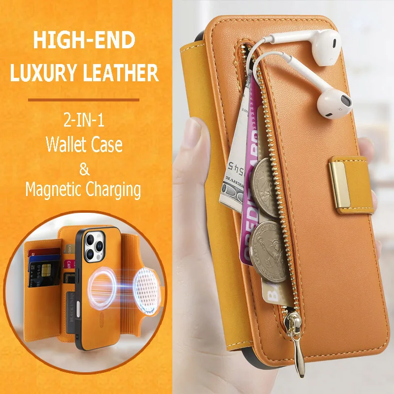 

For OPPO Reno 13 FS 5G Luxury Case 2IN1 Detachable Leather RFID 360 Protect Reno13 Pro Case Reno13 13F 13FS 12 11 Magnet Cover