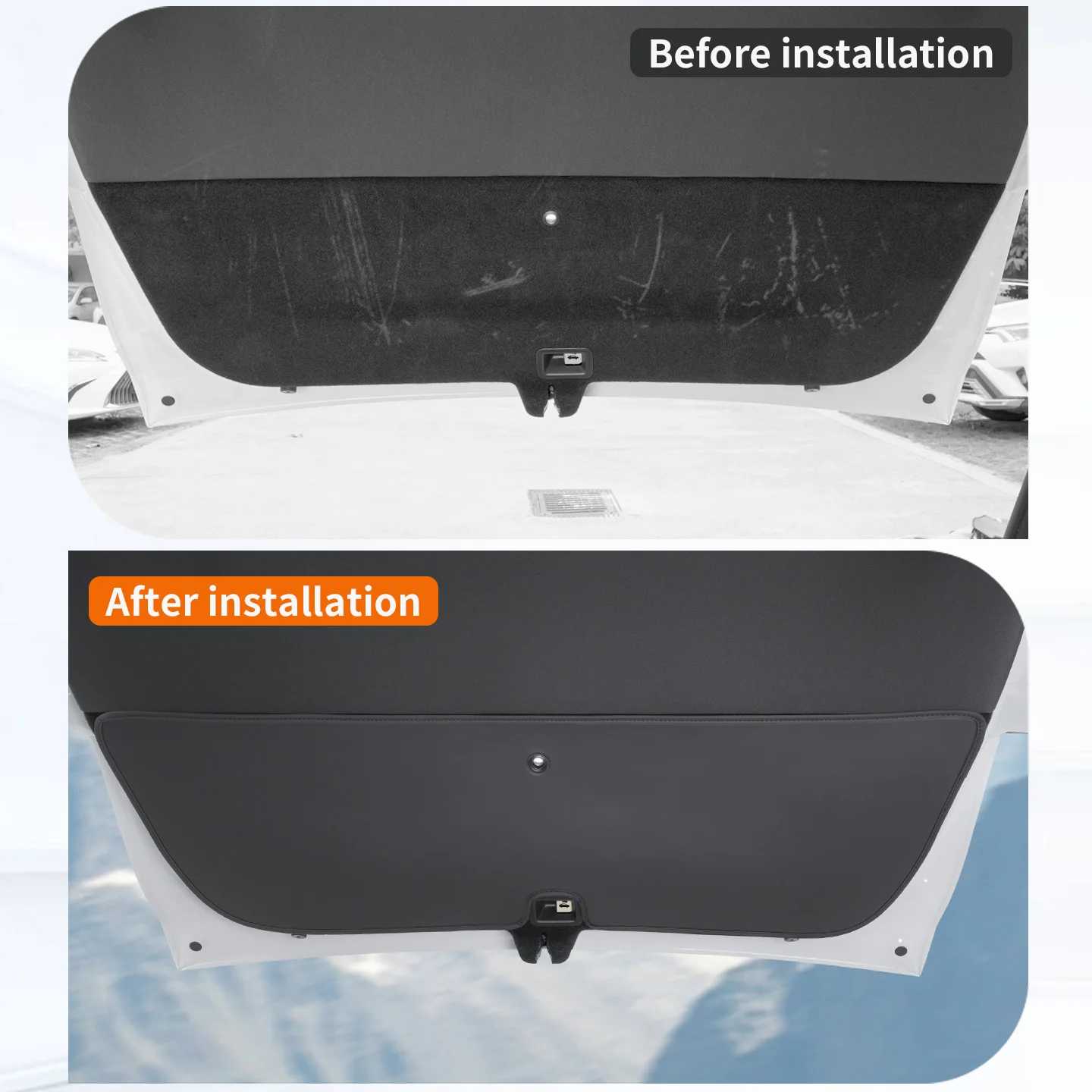 Geeignet für 25-26 Tesla 6-Sitzer Model YL/Model Y Juniper Heckklappenpolster, Kofferraumtür-Wildlederschutzpolster, Innenraumzubehör – Detail 2