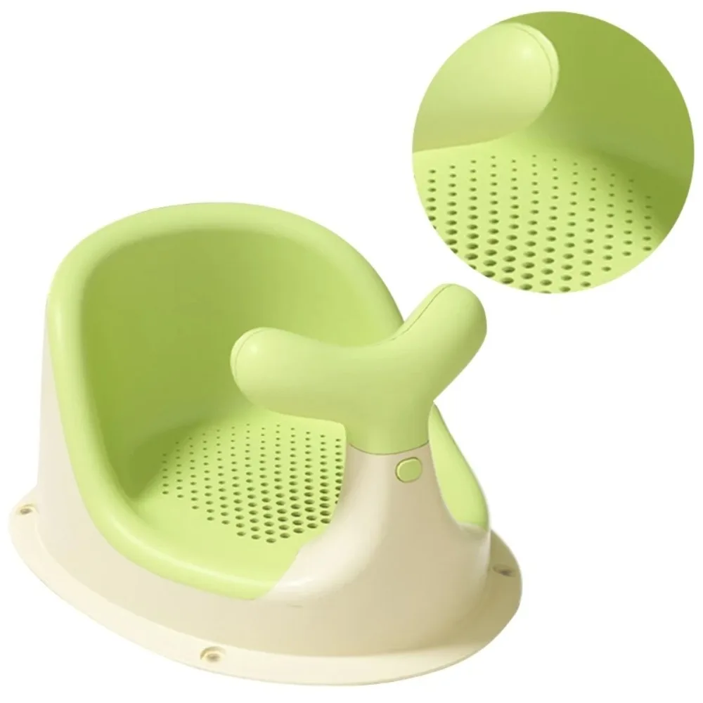 Funny PP Baby Shower Chair Antiskid Suction Cup Design Bathtub Seat Hollowed Out Seat Bathing Chair Baby Play