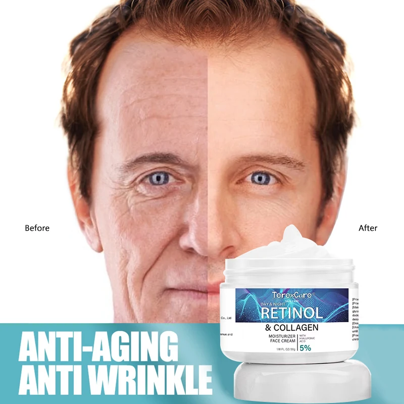 Anti Wrinkle Face Cream Remove Face & Neck Wrinkles Firming and Moisturizing Skin Men Collagen Face Cream Retinol Anti-aging 30g