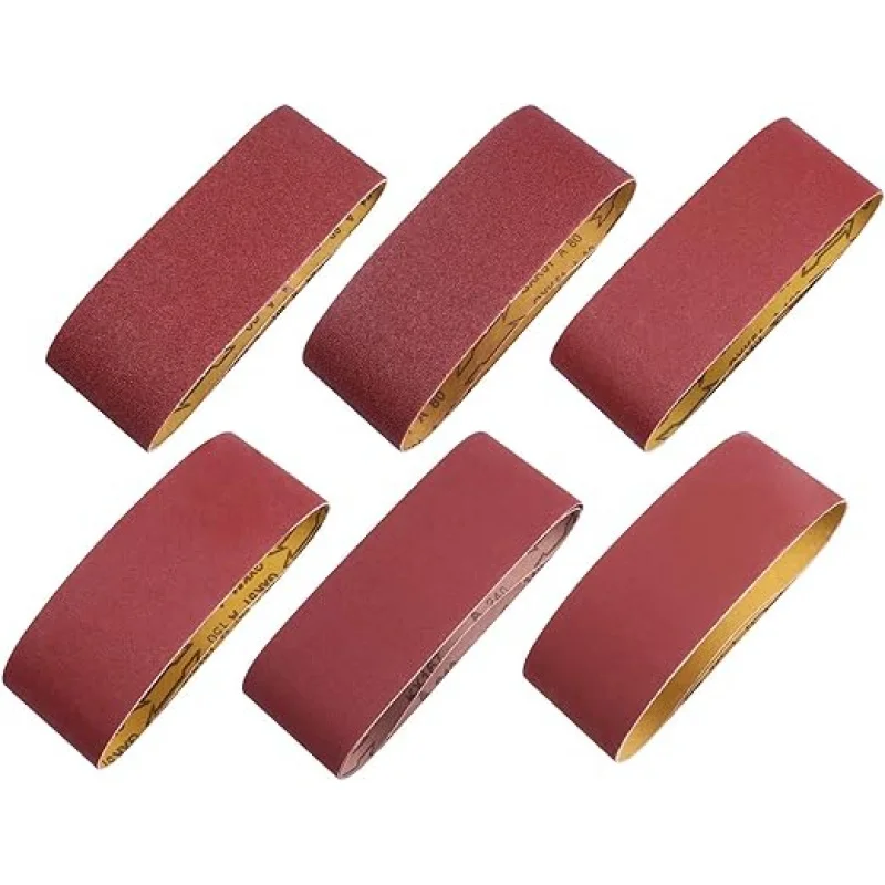 12pcs-set 16sets-carton abrasive toolsbelt Sander paper with 4x24 inch aluminum oxide (2 each of 60 80 120 150 240 400 grits)