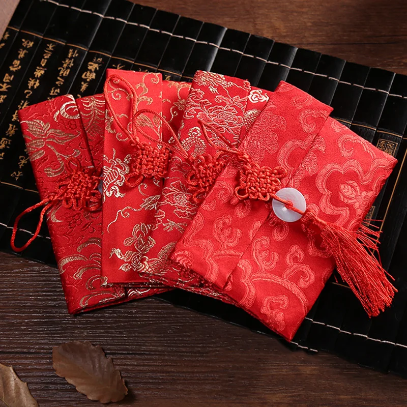 1PC Wedding Red Envelope Change Gift Gold Bag Personalized Creative Big Red Envelope Chinese Style Cloth Red Envelope