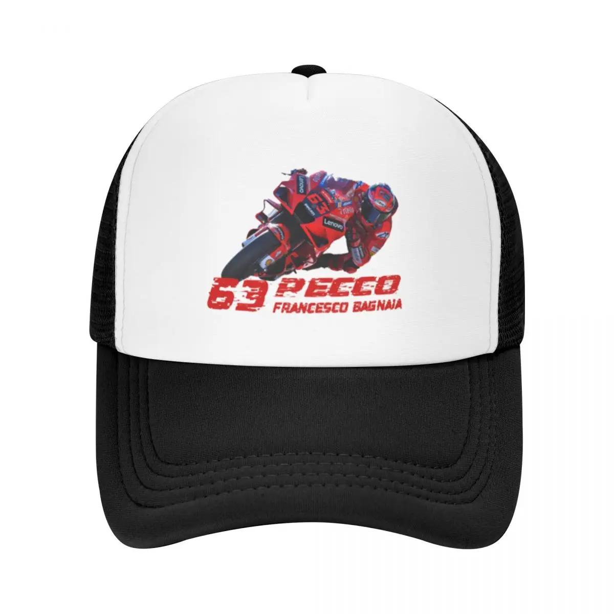 

Lucky GP #63 Francesco Pecco Motorcycle Racing Driver Mesh Baseball Cap For Women Men Preppy Peaked Caps New Trend Sun Hat