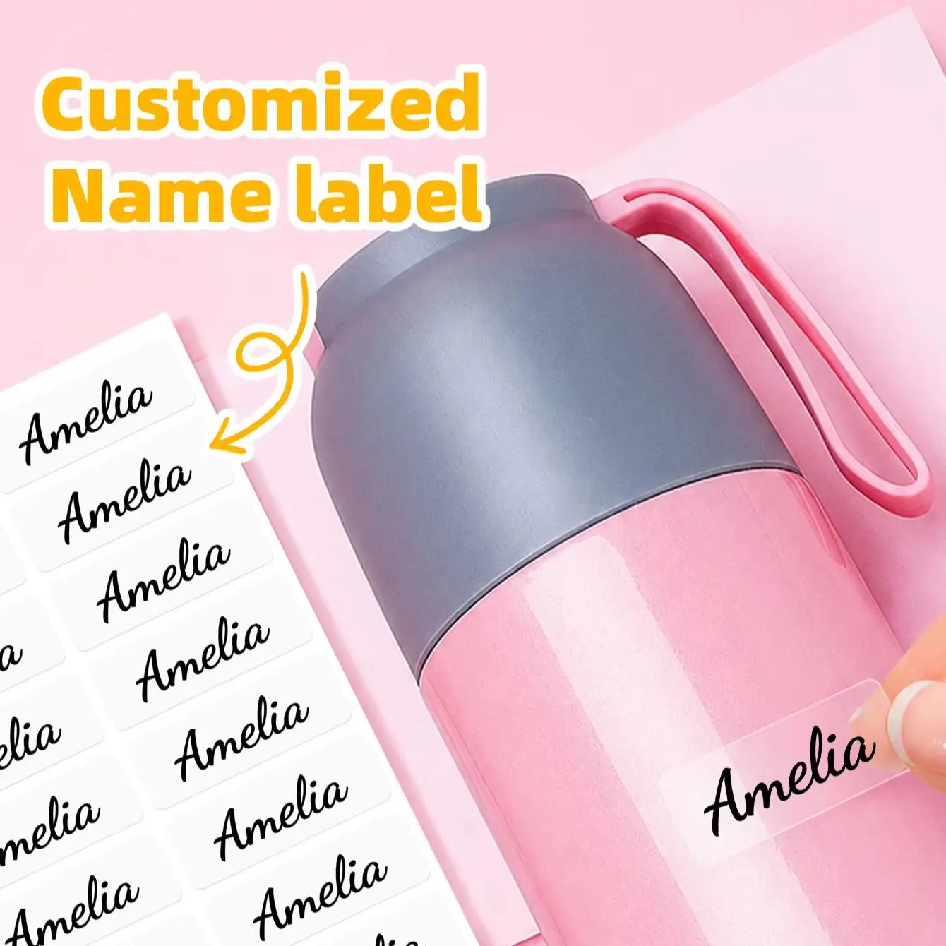 1-300PCS Custom Name Stickers Personalized Waterproof Labels for School, Backpacks, Water Bottles, Headphones & Skateboards