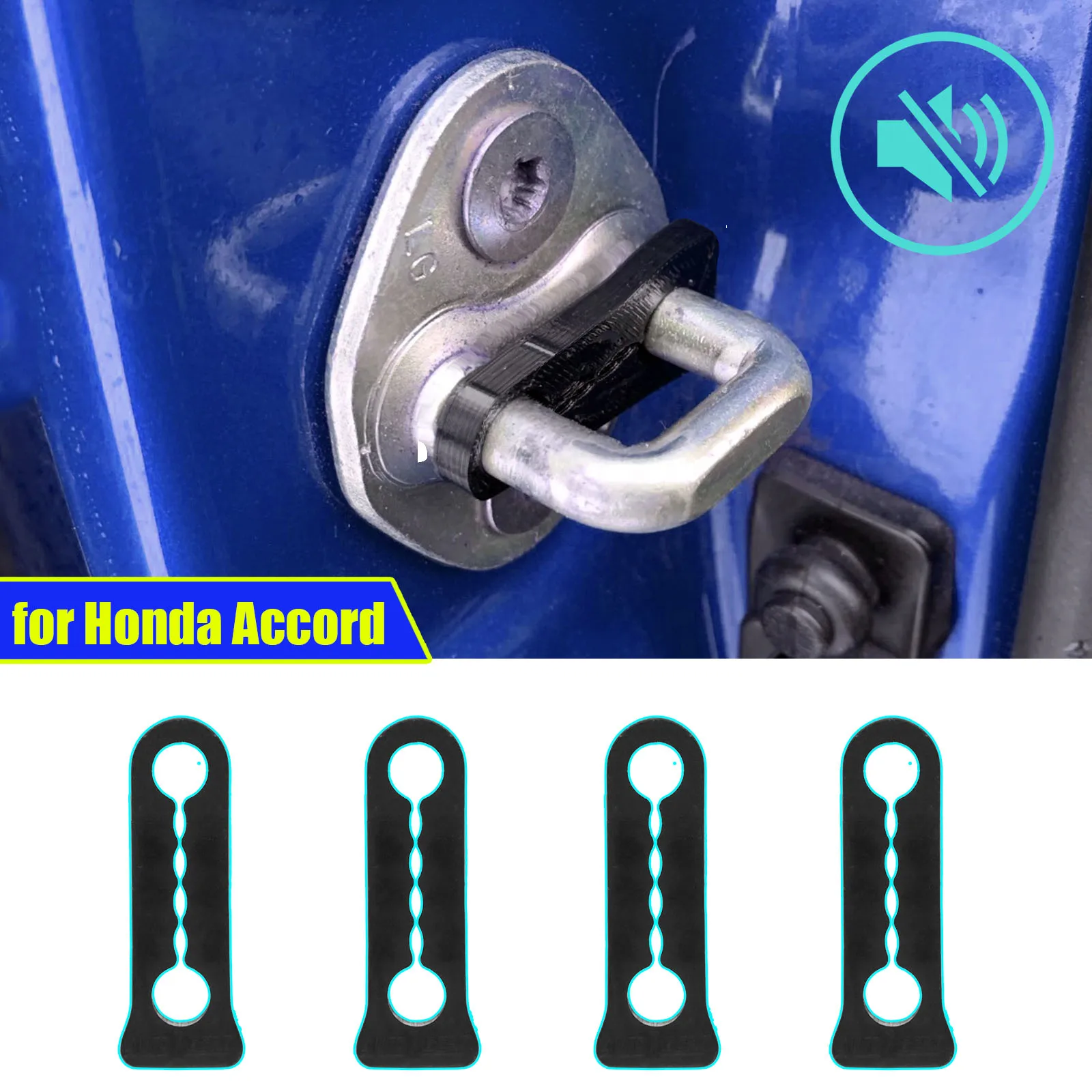 Sound Damper Door Lock Buffer For Honda Accord 2002-2023 Rattling STOP Soundproof Screaks Deaf Seal Deadener Deadening