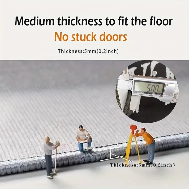 VIKAMA ترحيب إكليل سجادة باب ماصة غير قابلة للانزلاق للأرضية الداخلية/الخارجية، قابلة للغسل في الغسالة للدخول والفناء وغرفة المعيشة #6