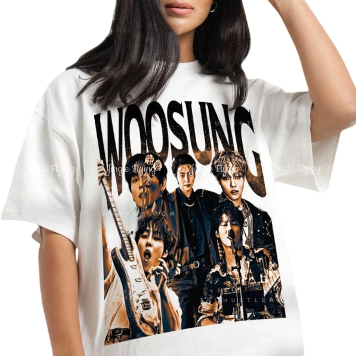 Футболка в стиле ретро с принтом Ким Woosung Kpop