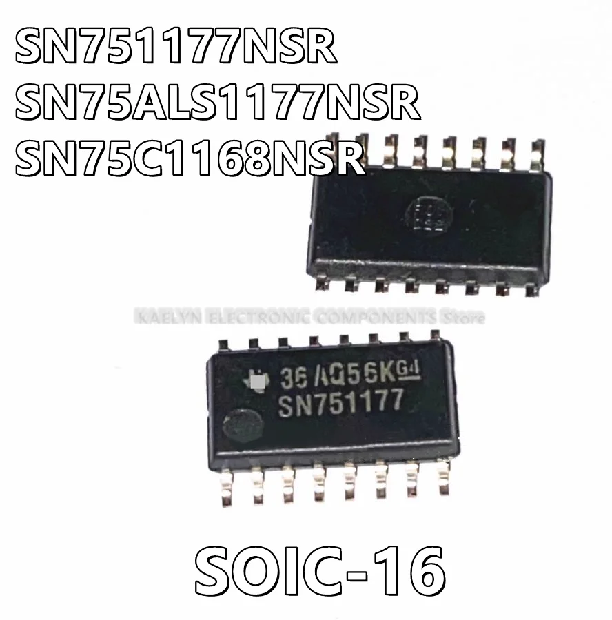 5Pcs/lot SN751177NSR SN751177 SN75ALS1177NSR 75ALS1177 SN75C1168NSR 75C1168 2/2 Transceiver Half RS422, RS485 16-SOIC