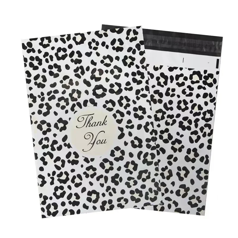 20pcs Poly Express Mailing Pouch Opaque Courier Parcel Bag Shipping Bags Waterproof Leopard Print Printing Logistics Storage Bag