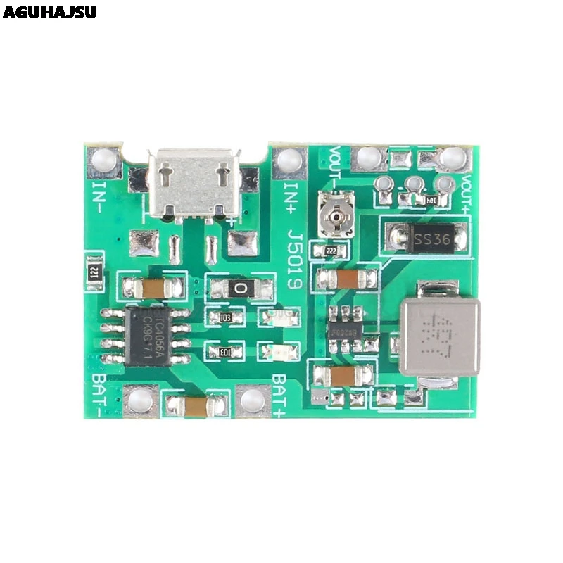 3.7V 9V 5V 2A Adjustable Step Up 18650 Lithium Battery Charging Discharge Integrated Module