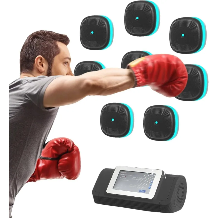 

Настенный умный Bluetooth-тренажер для бокса с 8 мишеньюми и 10 режимами тренировок, аккумулятор 2000 мАч