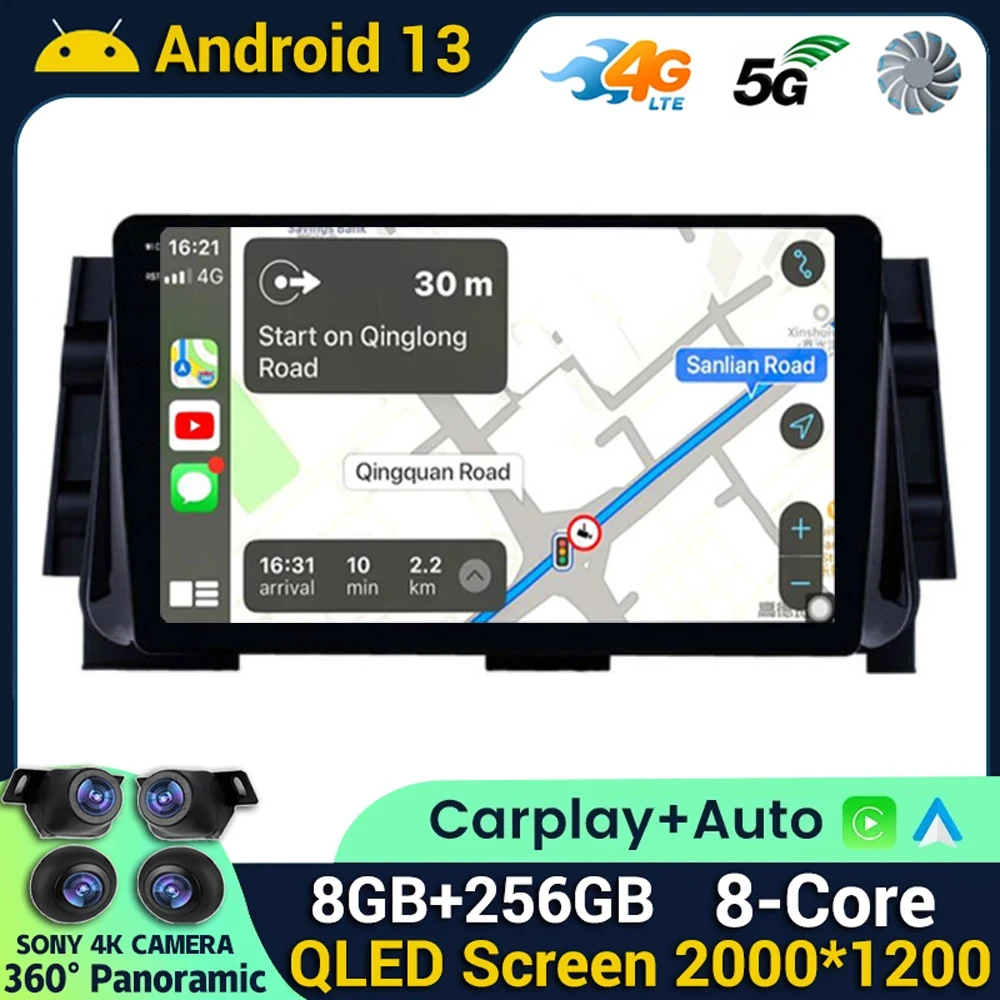 

Android 13 WIFI+4G Carplay Auto Car Radio For NISSAN MICRA KICKS 2017 2018 2019 Multimedia GPS Navigation Video Player Stereo BT