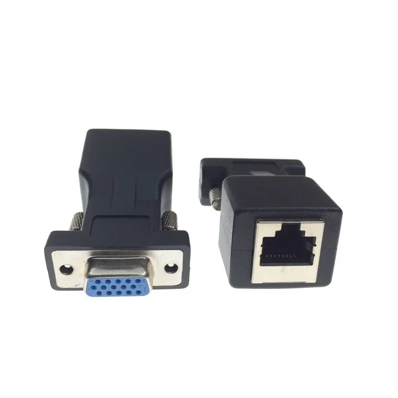 New Arrival DB9 RS232 Male/Female To RJ45 Female Adapter COM Port To LAN Ethernet Port Converter