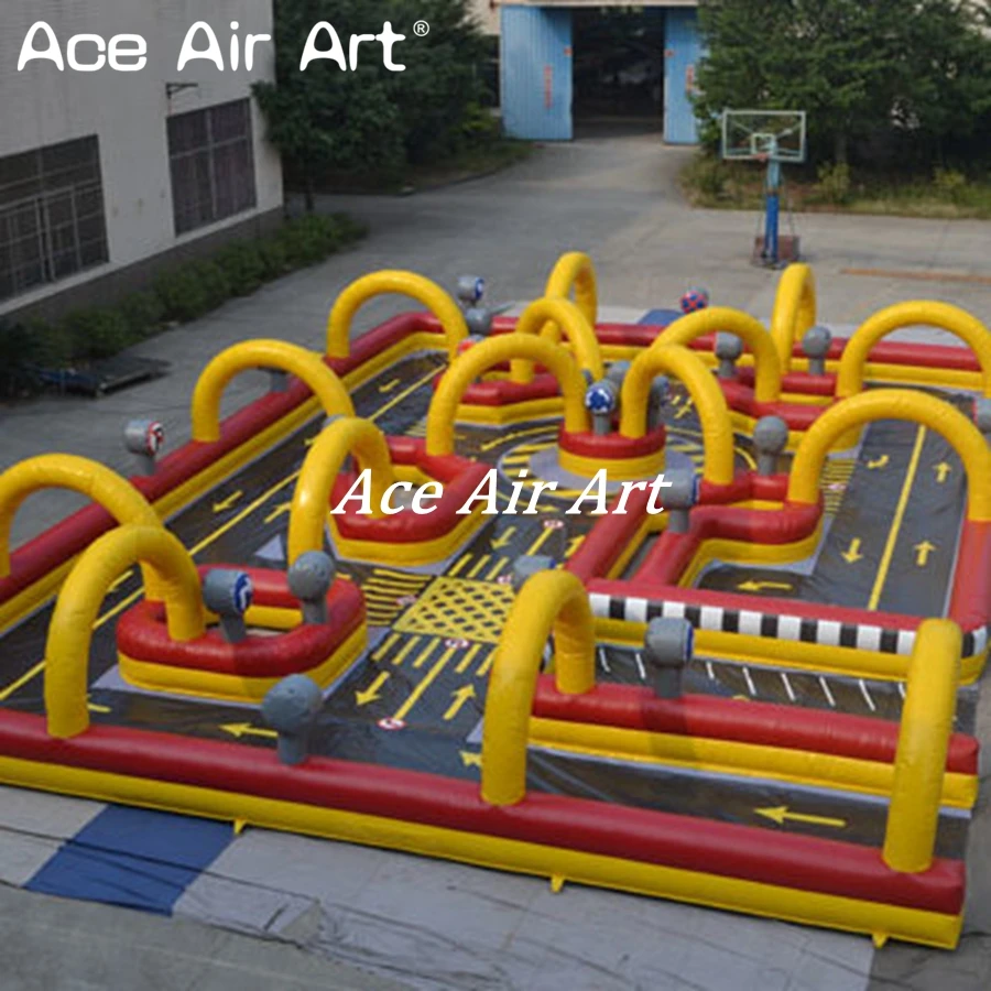 Oxford Cloth Inflatable Track Yellow Entertainment Facilities for Family Gatherings or Other Activities