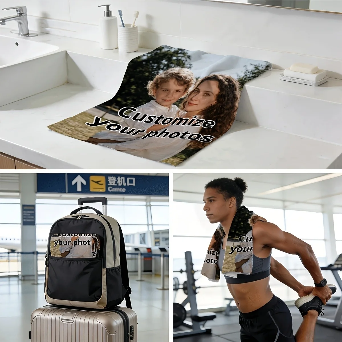 Customized towel, yoga, breathable, durable, fitness, soft, machine-washable, multifunctional towel, comfortable, high-quality.