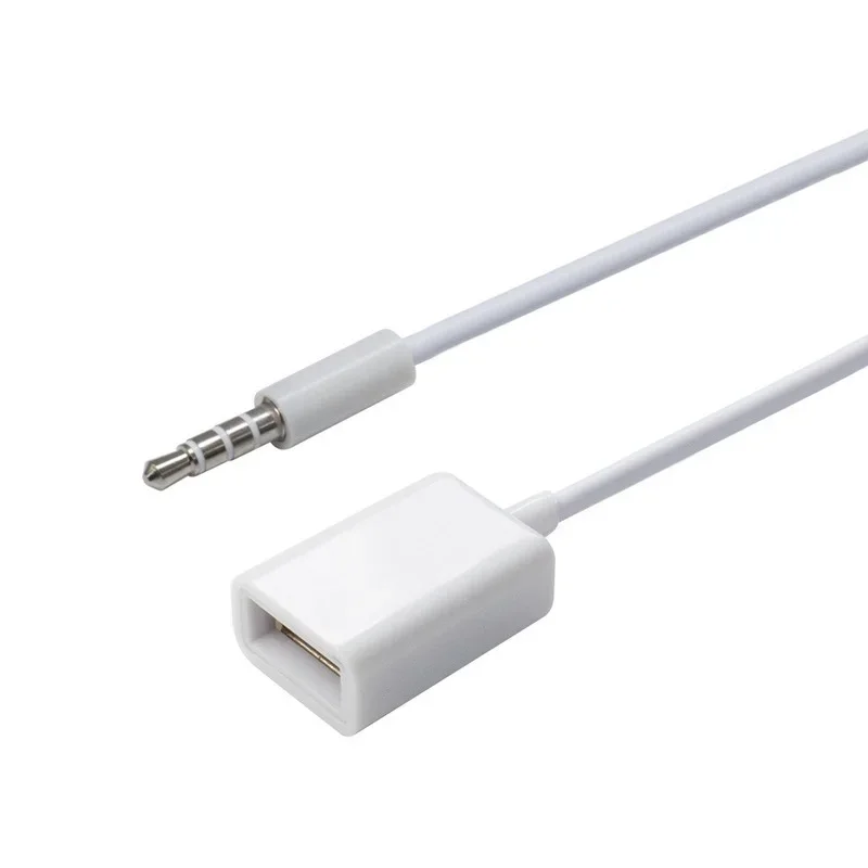 Câble adaptateur de convertisseur OTG, 15cm, 3.5mm, 2.0, câble Audio, Jack AUX mâle vers USB, accessoires de voiture, Type A femelle