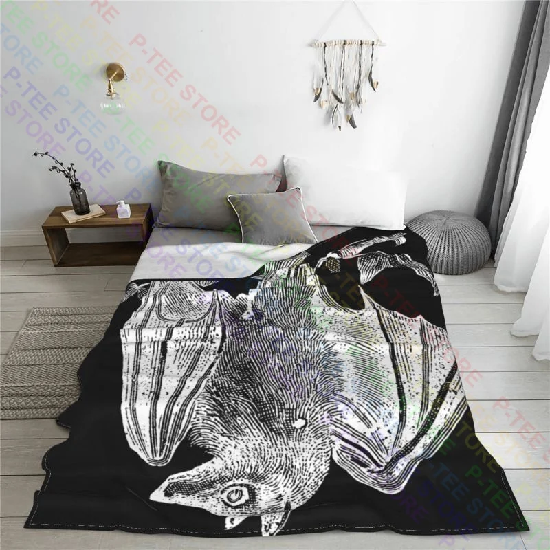 Bat Weird Engraving Pagan Blanket Sheet Bedding Super Soft Bedding Supply Decorative Sofa