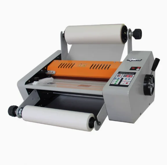 

Office Use Film Paper Thermal Laminator Machine With Manual Cutting Blade Desktop Manual Hot and Cold Laminating Machine