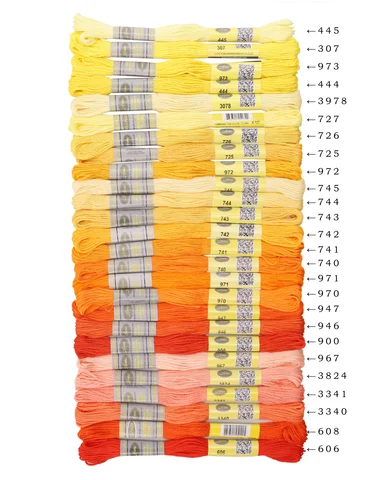 14th DMC 차트 열 12 Skeins 8 미터 Mercerized 이집트 면화 자수 치실 크로스 스티치 스레드 26 색상 사용 가능
