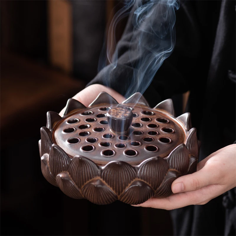 

Домашние ароматические курильницы, катушка от комаров для йоги, замешающие курильницы в форме лотоса, декор интерьера дома, керамический декор, Incensario MH