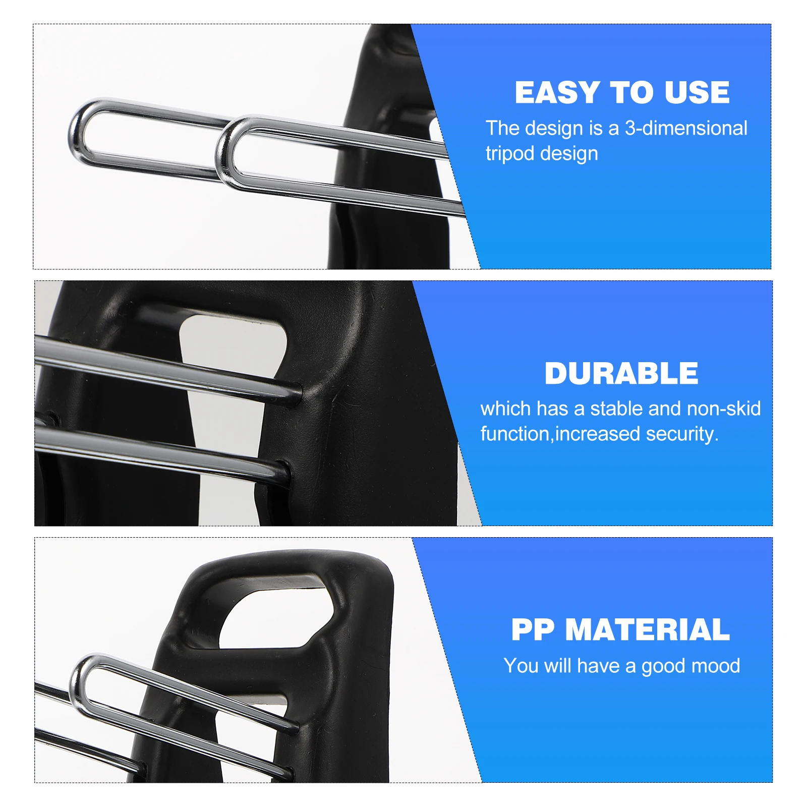

Dumbbell Rack Gym Shelf Home Attachments Durable PP Material NonSlip Tripod Equipment Accessories Dumbbell