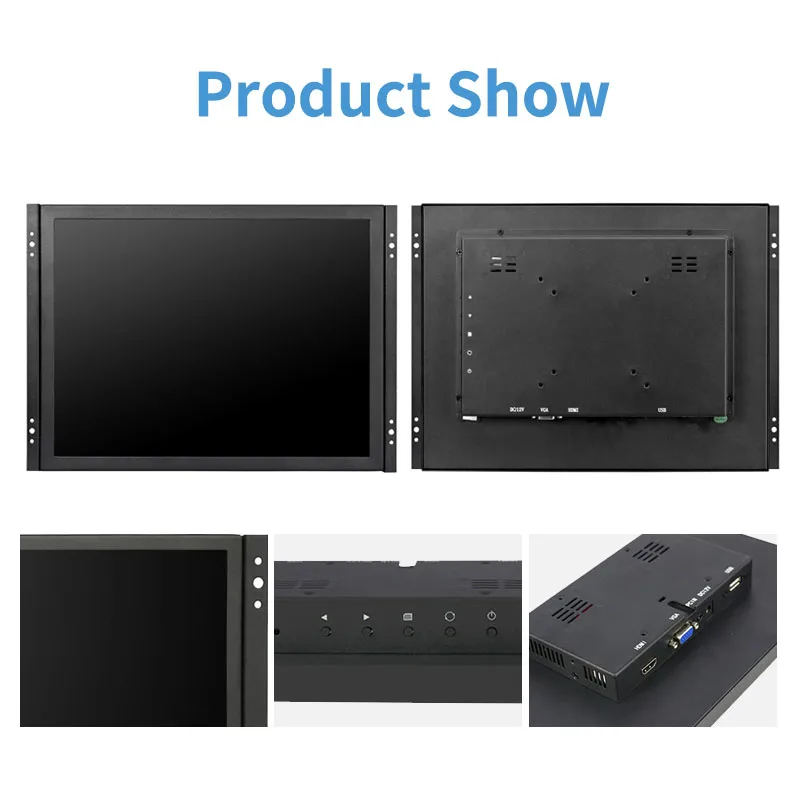 Zhixianda Open Frame Industriële Monitor 15 Inch 1024*768 Lcd Monitor Computer Monitor Met Vga Dvi Hdmi Interface
