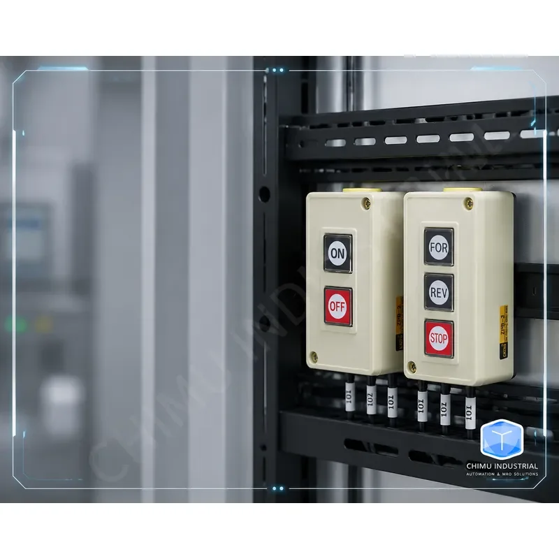 【CHIMU INDUSTRIAL】 TPB ZP2-2 3 Position Start Stop Control Button Box Automatic Reset Power Pressure Buckle Switch