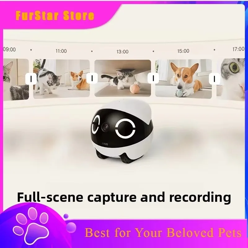 FurStarPet Robot , Smart Moving Camera With 2K HD, App Remote Control Pet Monitor