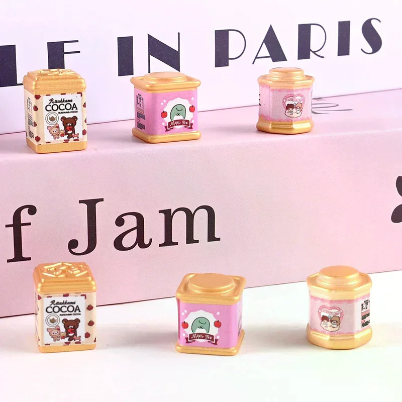 5 pezzi mini simulazione barattolo di caramelle cucina bottiglia di conservazione degli alimenti mobili giocattoli per la decorazione della casa delle bambole