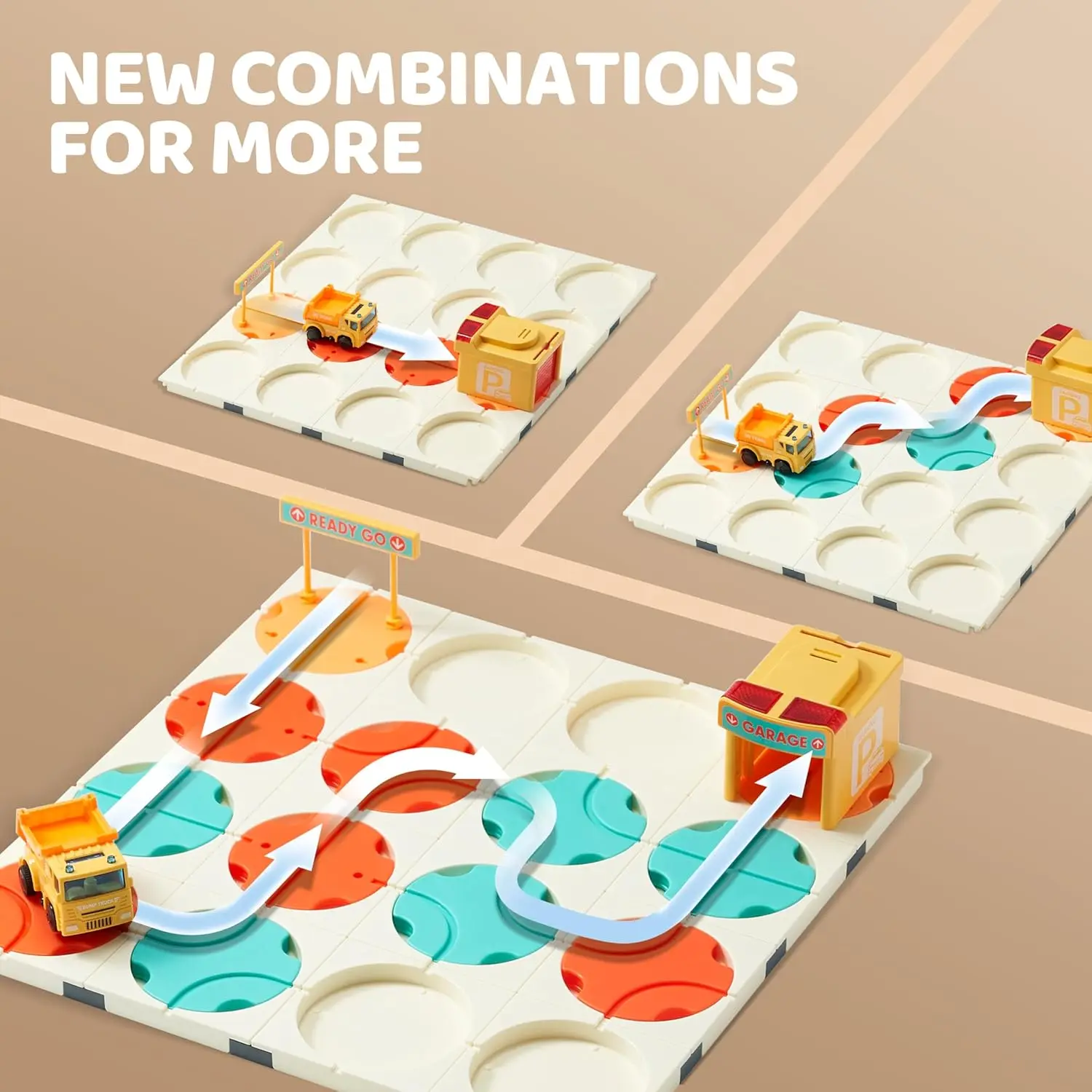 Joyfy crianças stem jogos de tabuleiro brinquedo montessori construção quebra-cabeça lógica estrada construtor ideal para meninos e meninas presente festa aniversário