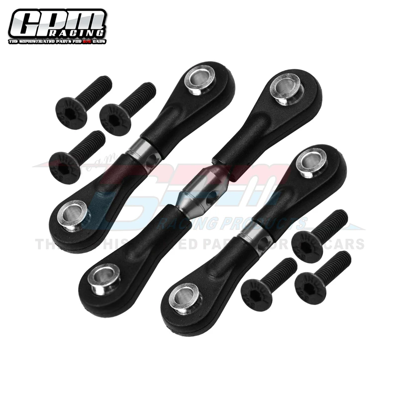 GPM Remote Control Model Car Accessories for TAMIYA TT02/TT02T Aluminum Alloy Adjustable Length Steering Rod 1Set # TT2160