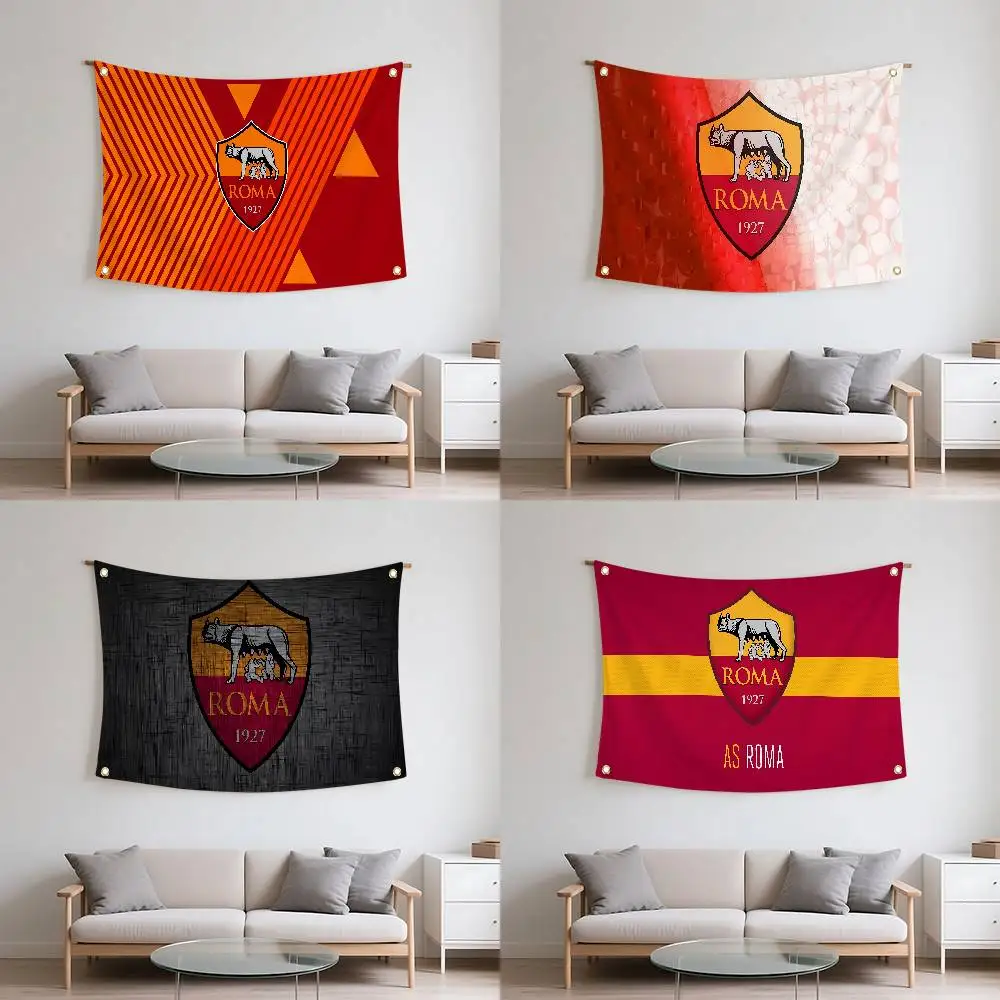 A.S. Banderas de Roma, decoración de habitación, decoraciones al aire libre, artículos personalizados, banderas para dormitorios, hogar, divertidas