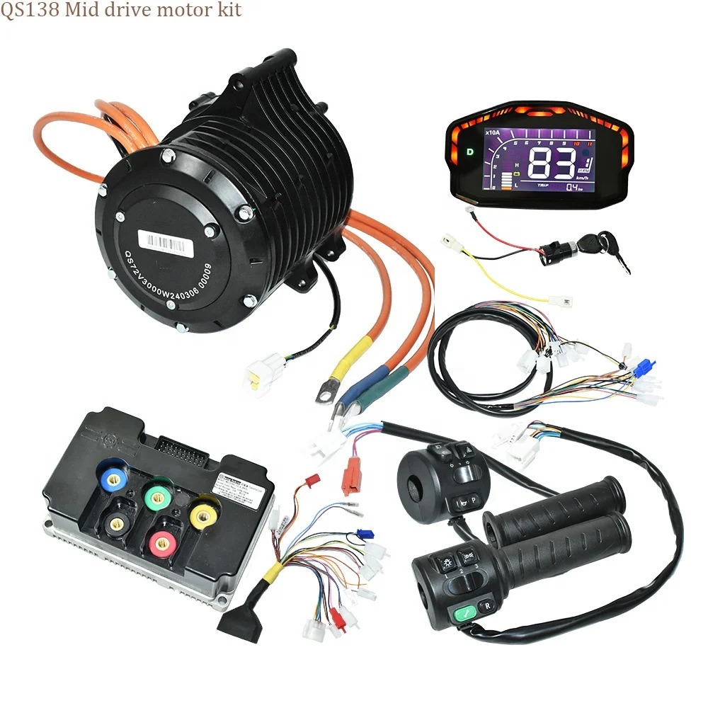 Strong Power Qs138 70h V3 Bike Fardrive Speed Meter 72680 Controller Geared 3000w Central Electric Motor Kit for Mountain Bike