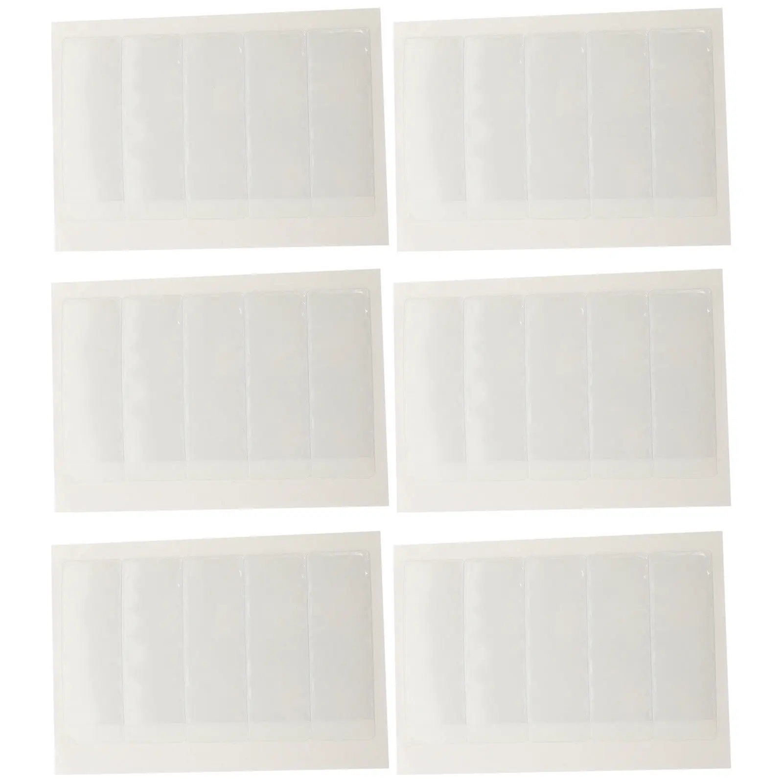 

6 Sheets Transparent Card Pockets Self Adhesive Business Card Organizer Easy Apply Smooth Touch for Office Workspace Use