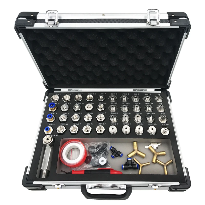 

72-Piece Set Exchange Socket Adapter Changeover Joints Converter For Hydraulic Desktop Pressure Calibrator Instrument