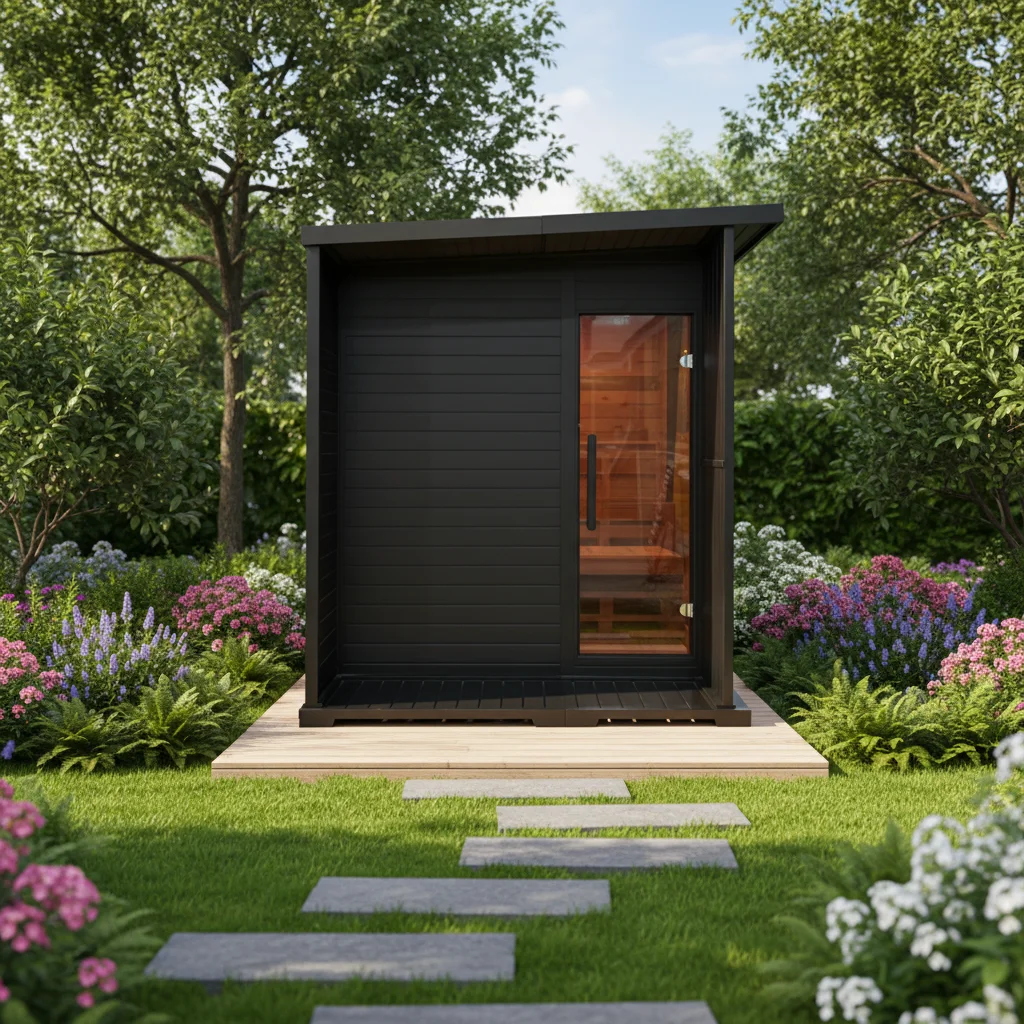 4-Person New Design Outdoor Sauna Room - ETL Certified 6KW Heater, Durable Red Cedar Interior