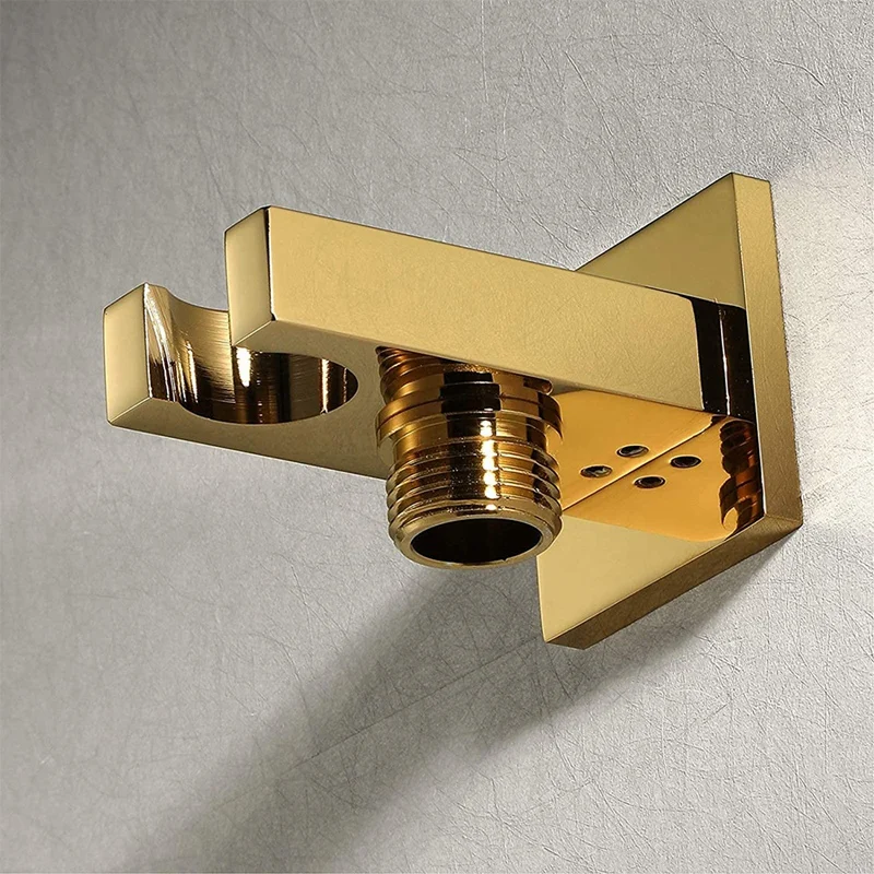 Solid Brass Wall Mount Handheld Shower Bracket Holder With Water Supply Shower Outlet