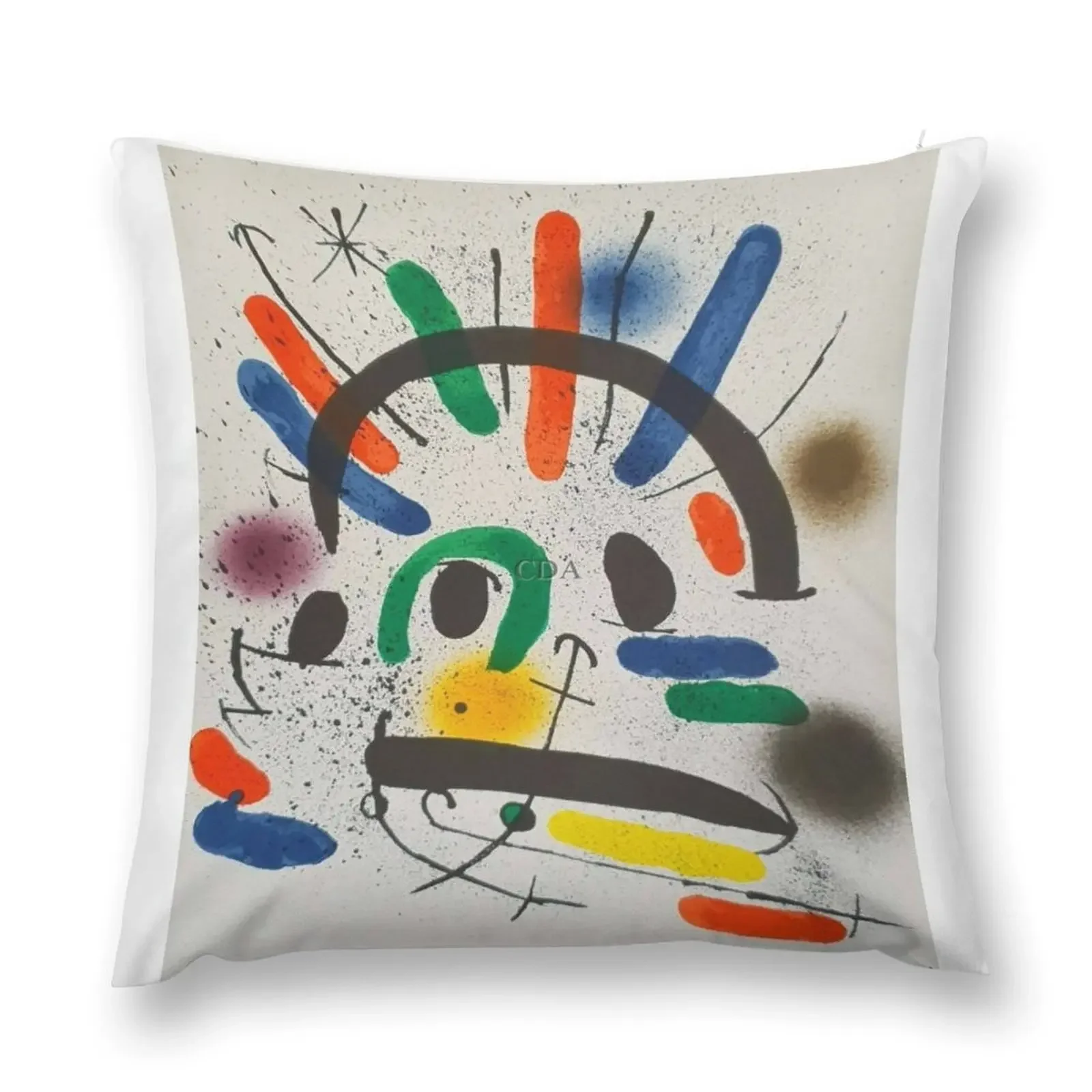 Joan Miro Original Lithography III 1972 Throw Pillow Throw Pillow Cushion Cover Luxury Pillow Cover