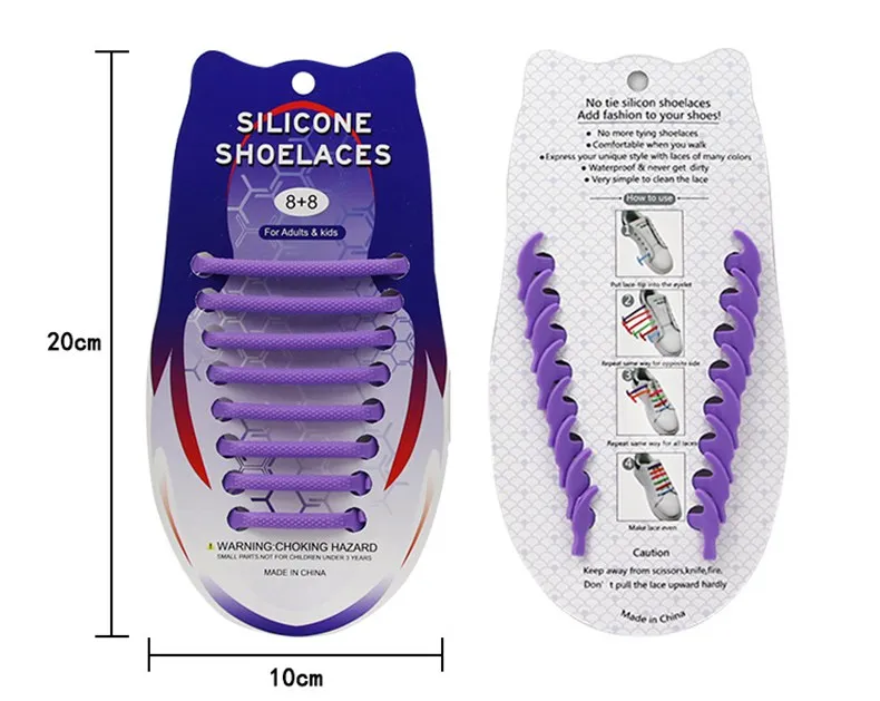 16 Pcs Silicone Semicircle Shoelaces Without Ties Elastic Laces Sneakers Men Women Colorful Casual Shoes Laces Lazy Accessories