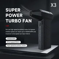 130,000 RPM Wind Speed 52m/s industrial Duct Fan 3nd Generation X3 Violent Blower Mini Turbo Jet Fan Handheld Brushless Motor