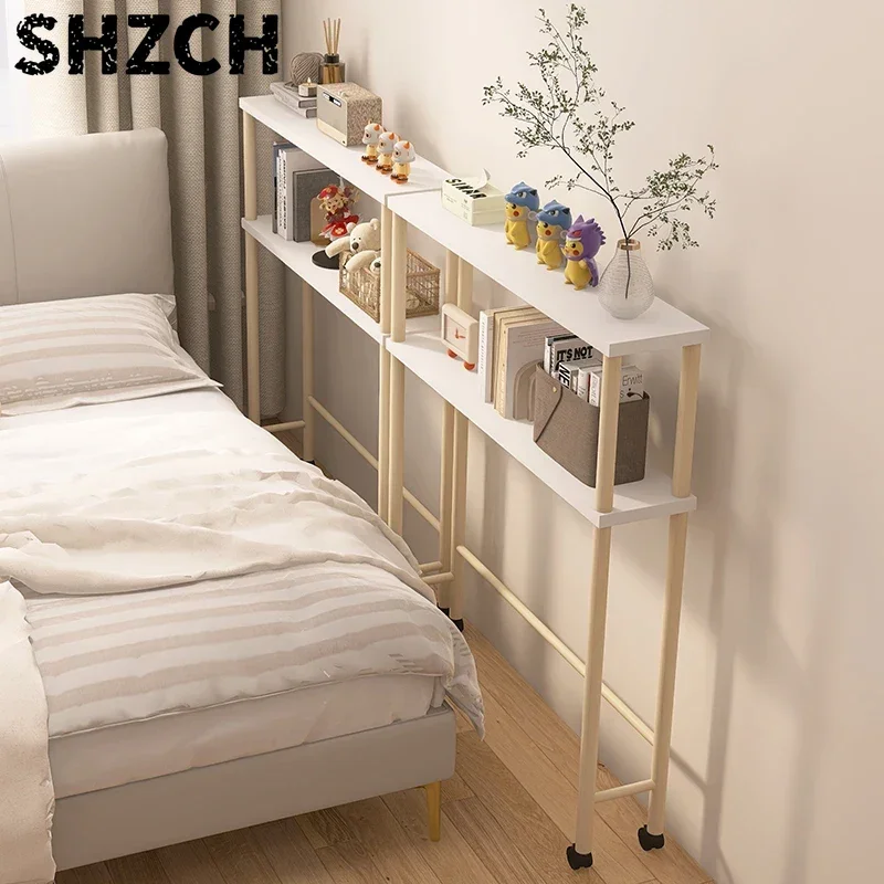 Narrow Bedside Gap Storage Rack, Slim Sofa Side Cabinet, Compact Storage for Bedroom, Space Long Organizer, Compact Bedside Shel