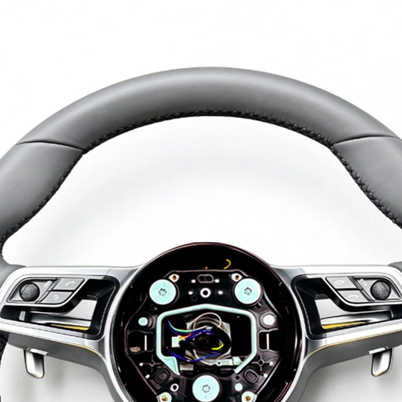 For Porsche 911 2019- Leather Steering Wheel Horn Cover ZC-B5J-